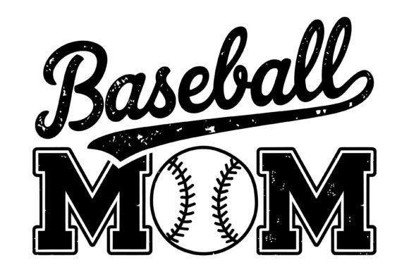 Baseball Mom Sports Typography: Graphics & T-Shirt Designs