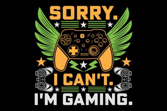 Sorry I Can't Video Game T-Shirt Graphic Review