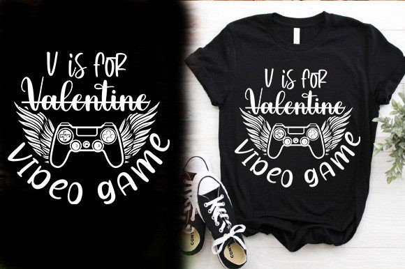 V is for VALENTINE Graphics & T-Shirt Designs